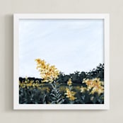 "Goldenrod Field" - Art Print in Goldenrod Yellow by Emma Ballou - Framed