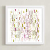 "Erratic" - Art Print in Erratic grape by Bethania Lima - Framed