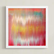 "Colorfall" - Art Print in Cherry by Lindsay Megahed - Framed