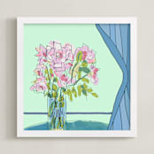 "The Scent of You" - Art Print in Minty Green by Stuart Heir - Framed