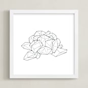 "Peony’s Breakdown " - Art Print in Black and White by Michelle Waldie - Framed