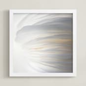 "Sky Pebble 8" - Art Print in white on white by Jenny Phillips - Framed