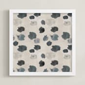 "Dalmatian Dots" - Art Print in Neutrals by Melissa Marcarelli - Framed