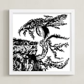 "Whispering Pines" - Art Print in Whisper Black by Stuart Heir - Framed