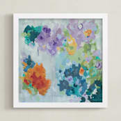 "Jumbled" - Art Print in multi-colored by Blair Culwell Staky - Framed