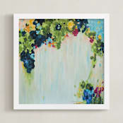 "Overgrown" - Art Print in multi-colored by Blair Culwell Staky - Framed