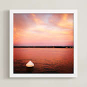 "Pink Sky" - Art Print in Blazing Pink by Jill Fisher - Framed