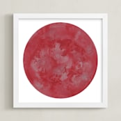 "Blood Moon" - Art Print in Blood Red by Emily Magone - Framed