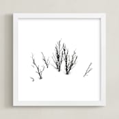 "Deep in snow" - Art Print in Snow white by Johanna Phillips Huuva - Framed