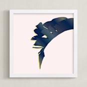"Palm Study #5" - Art Print in palm pink by Cindy Lackey - Framed