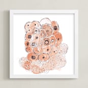 "natures glory" - Art Print in blush  by Neeta Sawhney - Framed