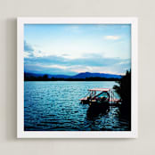 "Tropical Riverboat" - Art Print in turquoise by Jessica Niles DeHoff - Framed