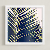 "Palm Study #4" - Art Print in palm pink by Cindy Lackey - Framed