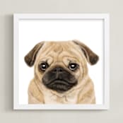 "Pug" - Art Print in Original by iamtanya - Framed