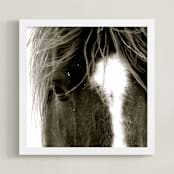 "Apache Jack" - Art Print in Dark Brown/Black and White by Leslie Le Coq - Framed