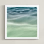 "Flowing Light" - Art Print in Sea Shimmer by Gabrial Reising - Framed
