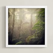 "Rainforest extravaganza 1" - Art Print in Forest green by Aimee Siberon - Framed