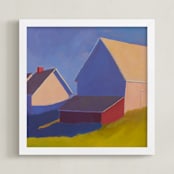 "Plum Dusk" - Art Print in Ripe Plum by Carol C. Young - Framed