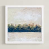 "Saint Josephs Lake" - Art Print in Moss Green by Lorent and Leif - Framed