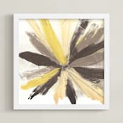 "Bright Star Series 1" - Art Print in Neutral  by Angela Simeone - Framed