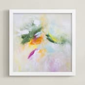 "Garden Party No. 2" - Art Print in Bright Blush by Julia Contacessi - Framed