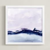 "Distant Memory" - Art Print in indigo haze by Stephanie Ryan - Framed