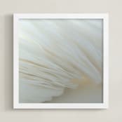 "Sky Pebble 10" - Art Print in white on white by Jenny Phillips - Framed