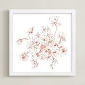 "Bouquet Study I " - Art Print in Sepia by Jennifer Allevato - Framed