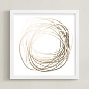 "Infinite Possibility" - Art Print in Shades of Gold by Jayna B - Framed