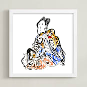 "The Comforts of Home" - Art Print in Pink Kimono by Stuart Heir - Framed