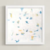 "sunlit blues" - Art Print in sunlit blue by tina johnson - Framed