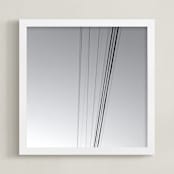 "Skywires 18" - Art Print in Misty Grey by Sonia L. Johansen - Framed