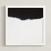 "The Plunge (left)" - Art Print in stark white by Amanda Phelps - Framed