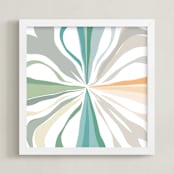 "Exhilaration " - Art Print in mushroom by Lisa McLean - Framed