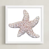 "Starfish Friend" - Art Print in Seashore by Debb W - Framed