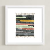 "Tapestry 5" - Art Print in Charcoal by Kate Capone - Framed