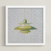 "Poulsen Pendant" - Art Print in Green by Laura Browning - Framed