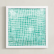 "Transparency" - Art Print in Jade by Kerry Doyle - Framed