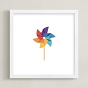 "Rainbow Pinwheel" - Art Print in Summer by Diana Pinnell - Framed