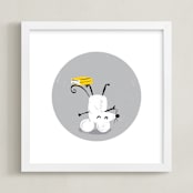 "Little Book Nook Three" - Art Print in Prime Yellow by mo kelley - Framed