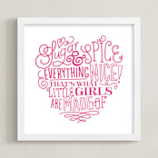 "Everything Nice" - Art Print in Hot Pink by Jessie Steury - Framed