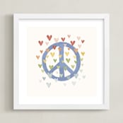 "Peace of my Heart" - Art Print in Rainbow Multi-Colored by Tina Faselli - Framed