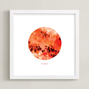"Painted Mars" - Art Print in Poppy by Holly Whitcomb - Framed