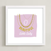 "Beautiful Jewel" - Art Print in Lavender by Vanessa Wyler - Framed