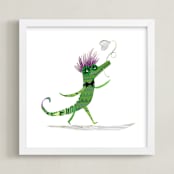 "Waltz On" - Art Print in lizard green by Kara Kramer - Framed