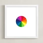"Primary Color Wheel" - Art Print in Rainbow by Hilary L Hahn - Framed