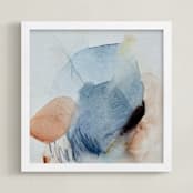 "Unbound" - Art Print in Blue gray by Arohika Verma - Framed