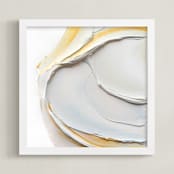 "The Sun Will Rise Again" - Art Print in Golden Yellow by Sarah Lund - Framed