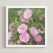 "Garden Flowers No. 2" - Art Print in Blossom Pink by Lynann Colligan - Framed