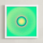 "Sun in the dust. Variations 35" - Art Print in Turquoise Sun by Arash Fattahi Acosta - Framed